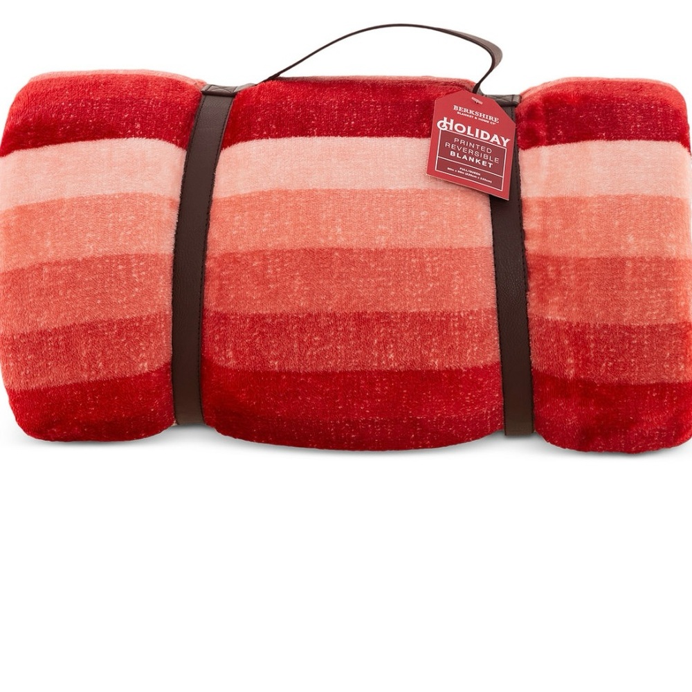 Holiday Collection Velvety Checkered blanket from Berkshire.